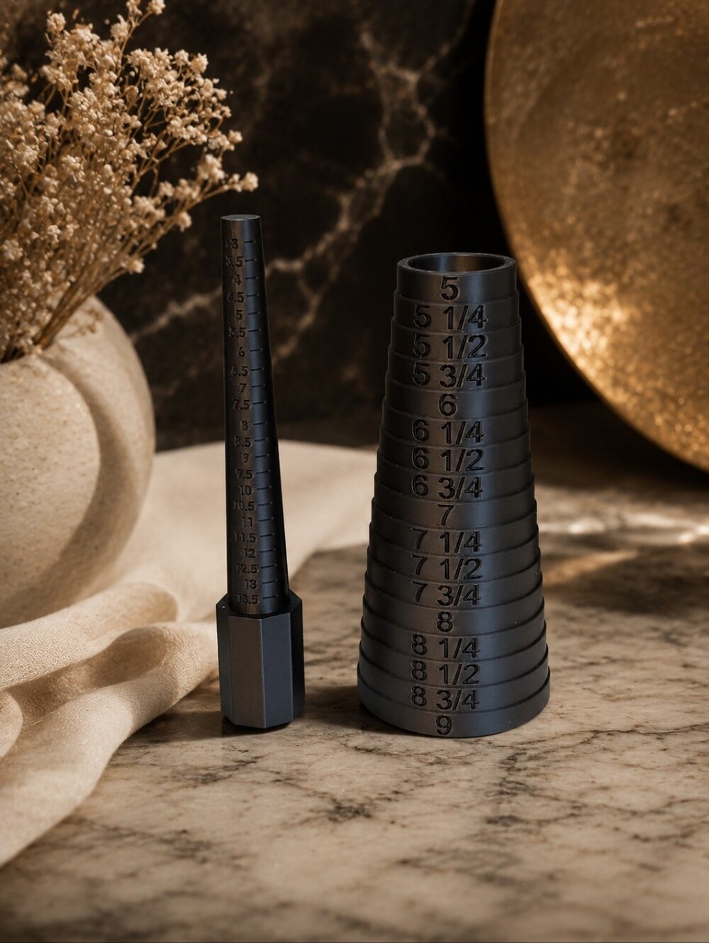 Bracelet Mandrel & Ring Sizer Set  - Jewelry Measuring Tools